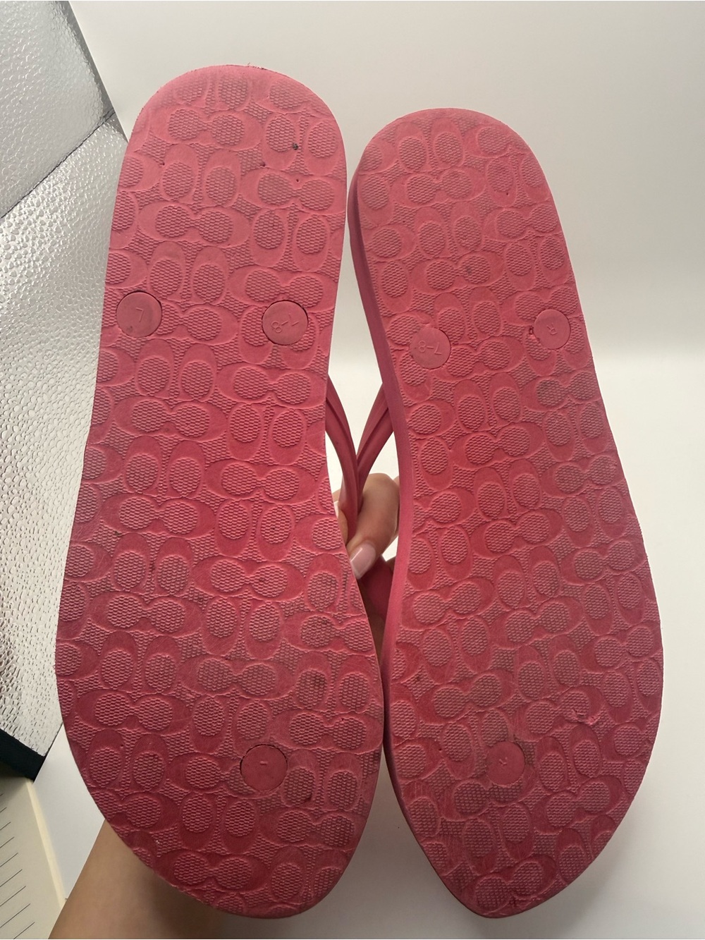 Coach Floral Pink Floral Flip Flop Sandals - Picture 8 of 9